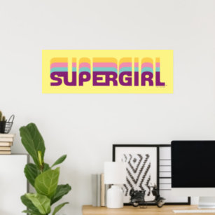 Poster Gráfico de Supergirl Retro Colorshift