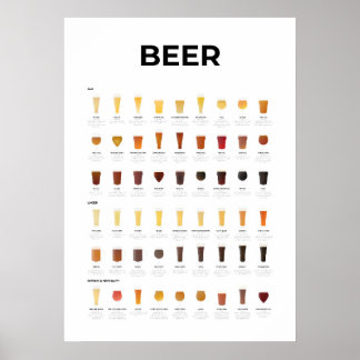 Poster Gráfico de Tipos de Cerveja