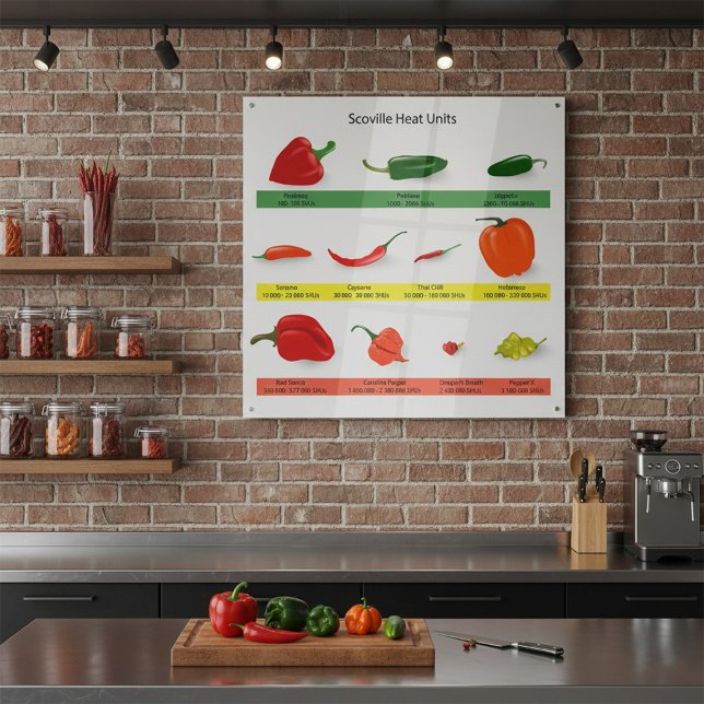 Pôster Gráfico de Unidades de Calor Scoville - Guia de Pi (Criador carregado)