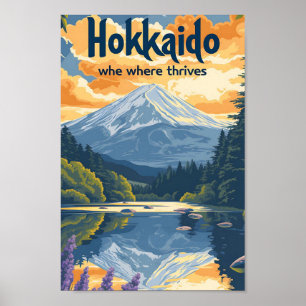 Poster Gráfico de Viagem de Arte Vintage no Japão