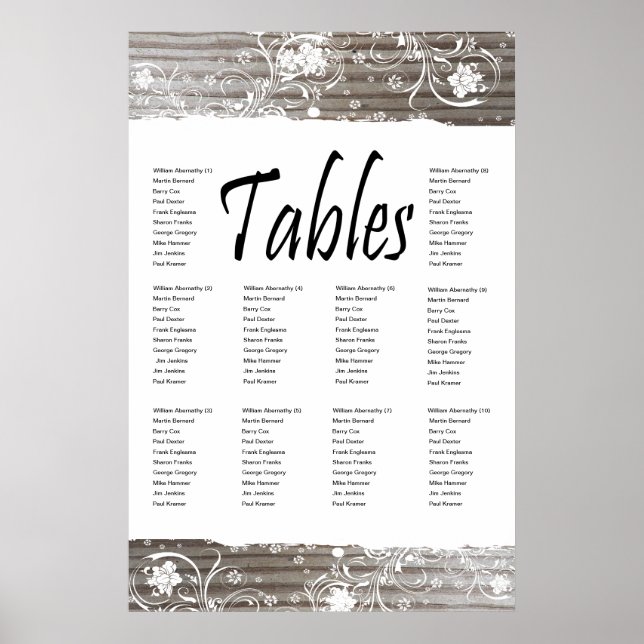 Poster Gráfico do assento de madeira (Frente)