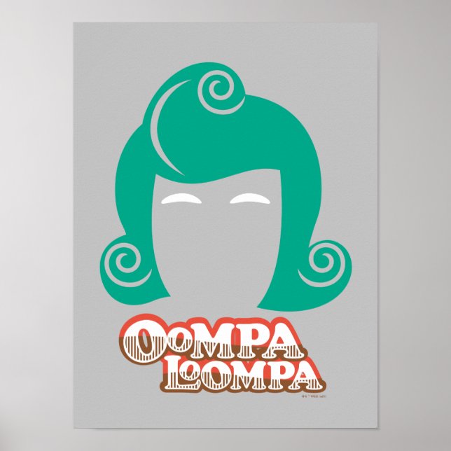 Poster Gráfico do Cabelo Oompa Loompa (Frente)