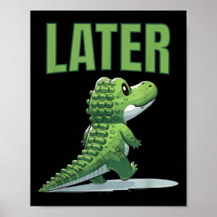 Poster Gráfico do jacaré do Gator posterior