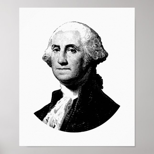 Pôster Gráfico do Presidente George Washington (Frente)