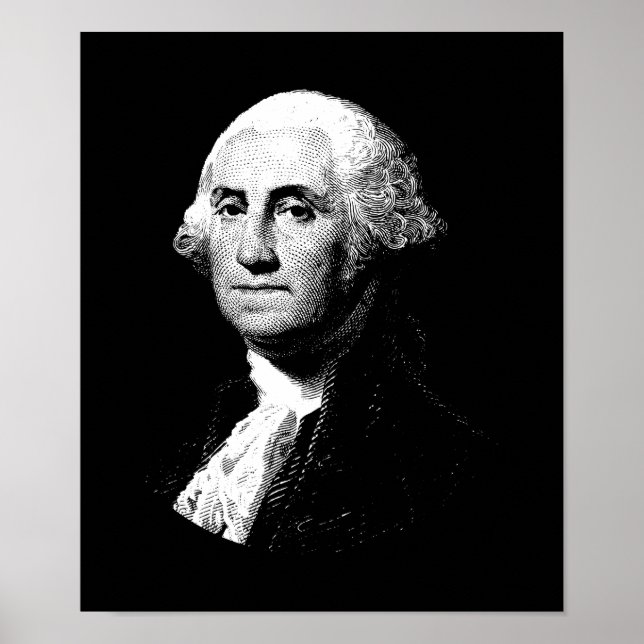 Poster Gráfico do Presidente George Washington (Frente)