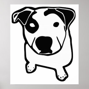 Poster Gráfico do T-Osso do pitbull