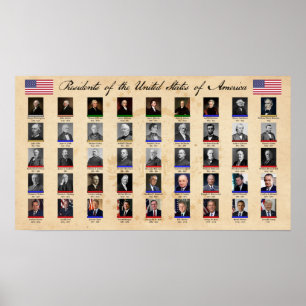 Poster Gráfico dos Presidentes dos Estados Unidos