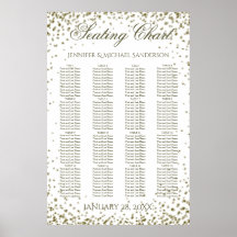 Gráfico Dourado de Casamento Confetti