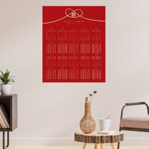 Poster Gráfico Dourado de Casamento de Casamento com Nó d