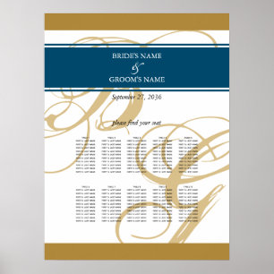 Poster Gráfico Dourado de Casamento de Casamentos do Mon