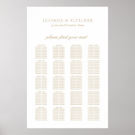 Poster Gráfico Dourado de Casamento Formal Elegante Cláss