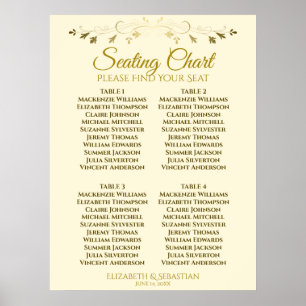 Poster Gráfico Dourado Elegante e Mesa 4