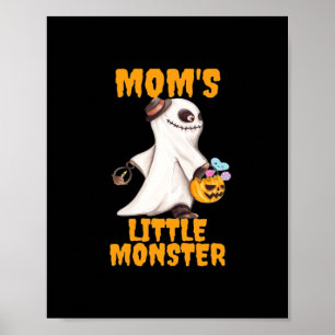 Poster Gráfico Engraçado do Pequeno Monstro da Mãe