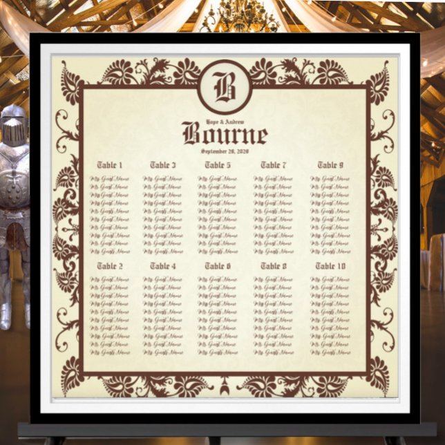 Poster Gráfico Floral Castanho Verde Brilhante (To see frame and mat pricing,  please choose your options.)