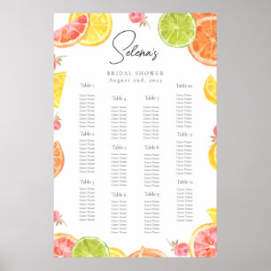 Poster Gráfico Floral de Assento Elegante Design