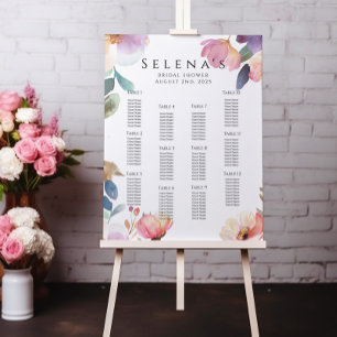 Poster Gráfico Floral de Assento Elegante Design