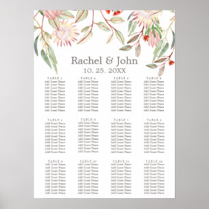 Poster Gráfico Floral de Seagem Australiana Peach Waterco