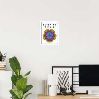 Poster Gráfico Floral Pétalas em Flor