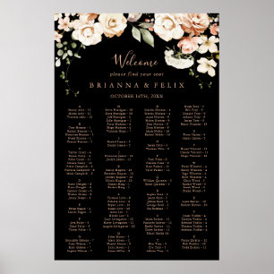 Poster Gráfico Formal Real Floral Alfabético