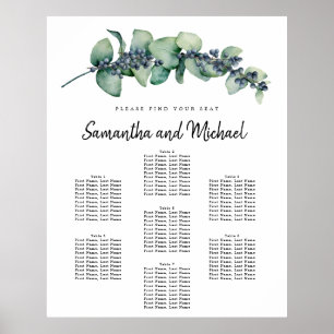 Poster Gráfico grande de lugares sentados Eucalyptus Berr