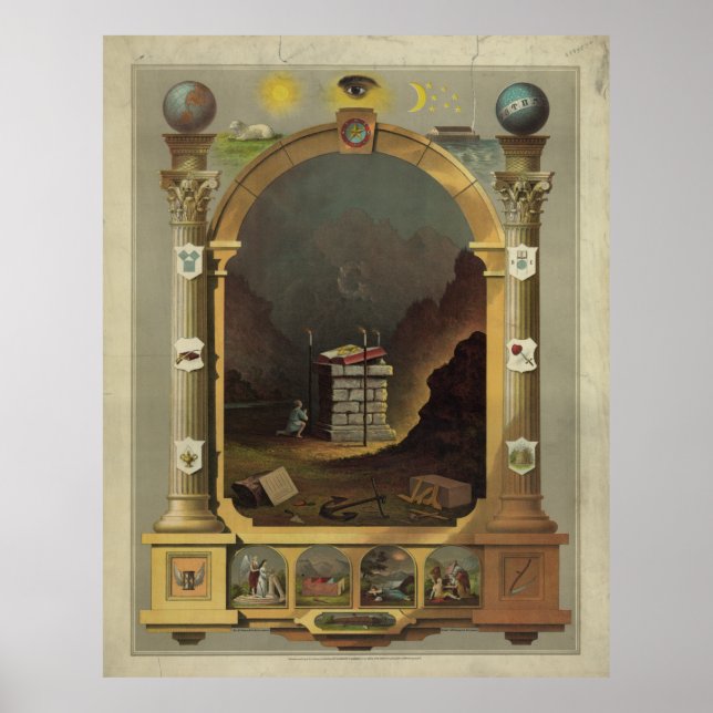 Poster Gráfico Masônico [1872] (Frente)