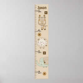 Poster Gráfico Personalizado de Crescimento de Animais Sa