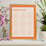 Poster Gráfico Personalizado Geométrico Retroativo Laranj<br><div class="desc">Gráfico Personalizado Geométrico Retroativo Laranja Moderno</div>