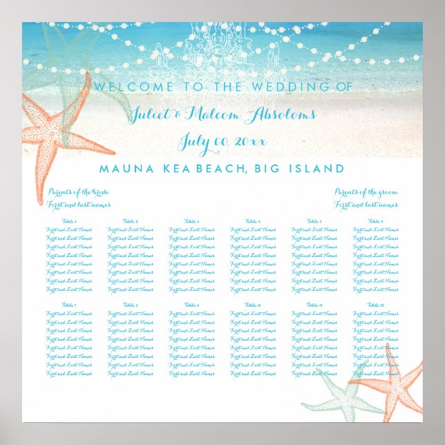 Poster Gráfico PixDezines Beach/Chadeliers/Seating (Frente)