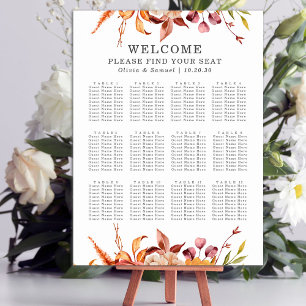 Poster Gráfico Russo de Recepções de casamento do outono