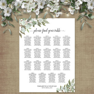 Poster Gráfico Rustic Eucalyptus 19 Mesa Casamento Senta