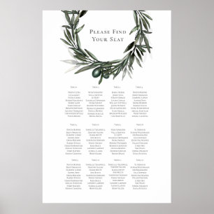 Poster Gráfico Rustic Summer Wedding Seating