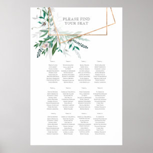 Poster Gráfico Rustic Summer Wedding Seating