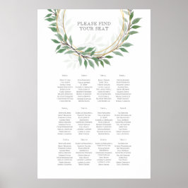 Poster Gráfico Rustic Summer Wedding Seating