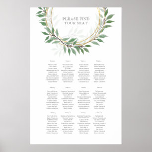 Poster Gráfico Rustic Summer Wedding Seating