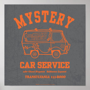 Poster Gráfico Scooby-Doo "Mystery Car Service"