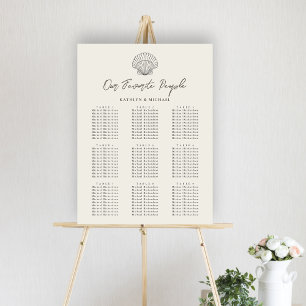 Poster Gráfico Seating Seating Mesa 9 do Seashell Beach O