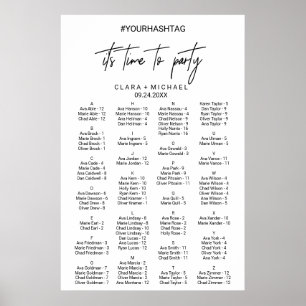 Poster Gráfico Sentado Alfabético de Caligrafia