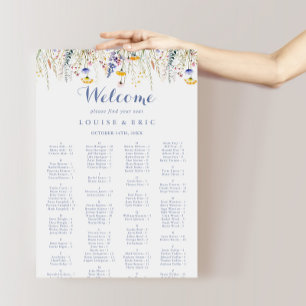 Poster Gráfico Sentado Alfabético de Flor Selvagem Multic