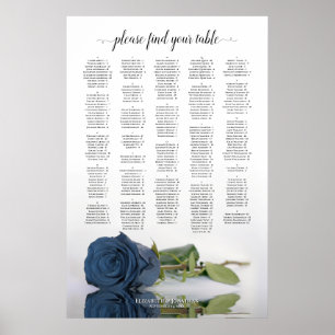 Poster Gráfico Sentado Alfabético Rosa Azul de Aço Dus