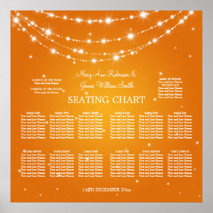 Poster Gráfico Sentado Cascata Corrente Espumante Laranja