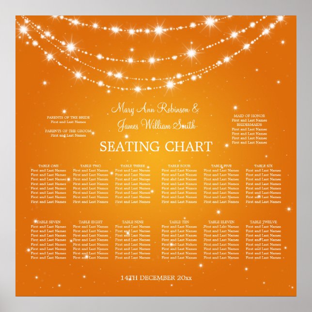 Poster Gráfico Sentado Cascata Corrente Espumante Laranja (Frente)