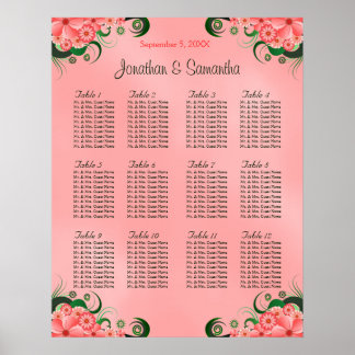 Poster Gráfico Sentado de Casamento de Casamento de Mesas