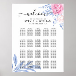 Poster Gráfico Sentado de Casamento Rosa Rosa Rosa Rosa-R