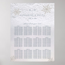 Poster Gráfico Sentado do Casamento no inverno Silver Sno