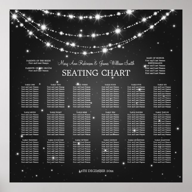 Poster Gráfico Sentado Elegante de Casamentos Correntes E (Frente)