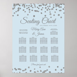 Poster Gráfico Sentado Glitter Confetti Azul