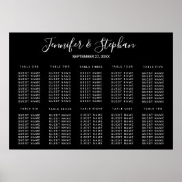 Poster Gráfico Sentado Preto Mínimo Simples