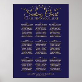 Poster Gráfico Simples 9 Mesas de Casamento de Casamento