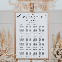 Poster Gráfico simples de assentos de casamento elegante