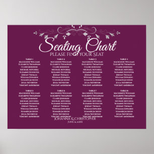 Poster Gráfico Simples de Casamento de Casamento Roxo do